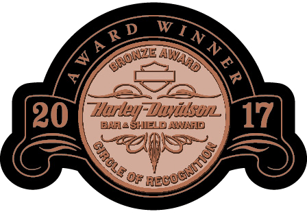 Award winner House Of Thunder Harley-Davidson® badge 2017